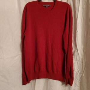Witchery Man Sweater Size L  Wool Cotton Blend Red